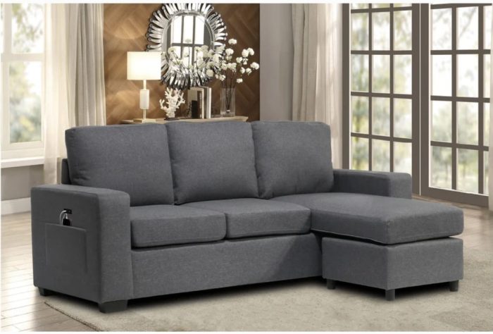 Convertible Sectional/Sofa with Ottoman