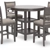 Signature Design by Ashley Langwest 5 pc Counter Height Dinette D422-223