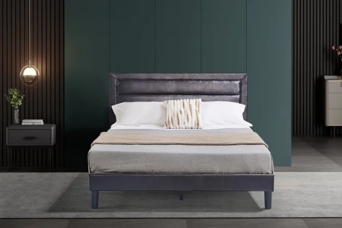 AMBER Espresso Brown Platform Bed
