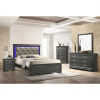 Brooklyn Brooklyn Modern White LED Upholstered Bedroom Set